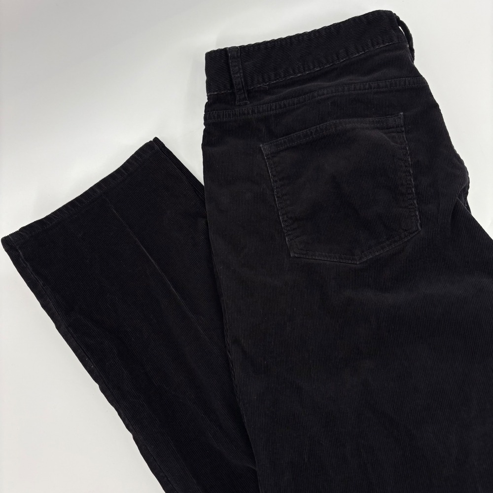 Talbots Heritage Black Corduroy Pants Women's 14 Straight Leg‎